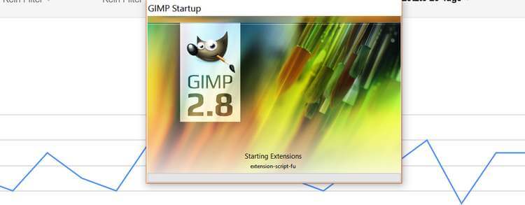 GIMP is loading extensions